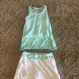 Matching Athleta tank and skirt